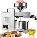 Broyeur à grains, 820 W, Machine à huile électrique automatique pour la maison, acier inoxydable, Presse à huile 820 W, avocat, lin, ricin