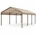 Abri voiture double en aluminium avec toit en polycarbonate 6 mm