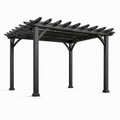 Pergola en métal noir 3x3 m