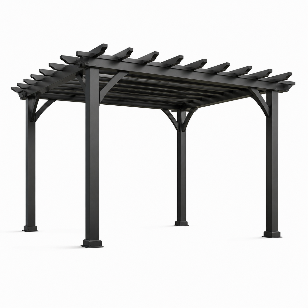 Pergola en métal noir 3x3 m
