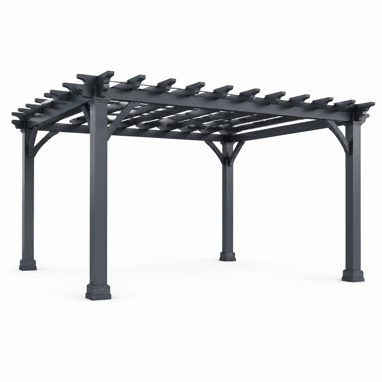 Pergola en aluminium anthracite 300x300 cm