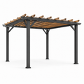 Pergola en aluminium et bois de pin 300x300x250 cm