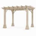 Pergola en plastique PVC beige 300x300 cm