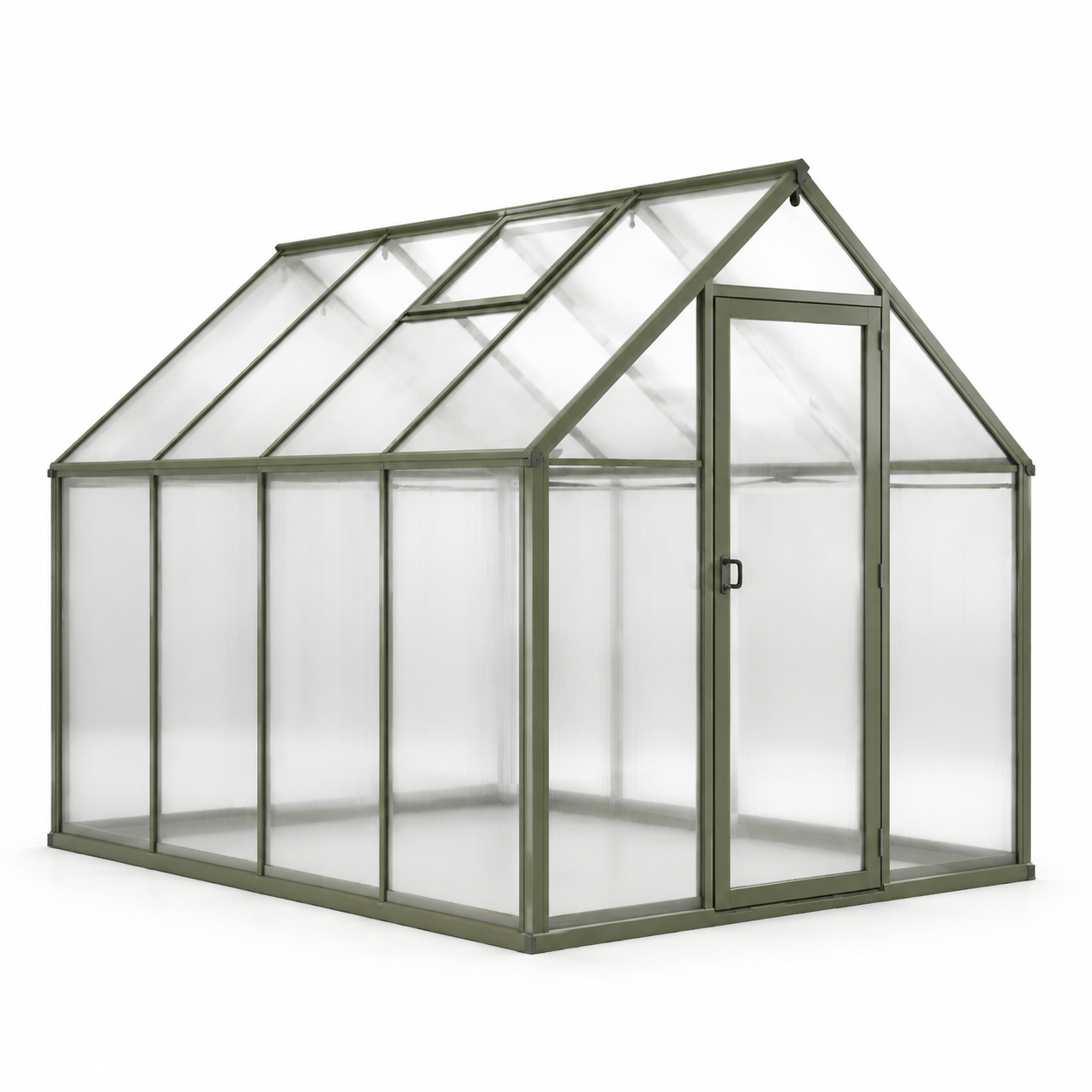 Serre de jardin en aluminium et polycarbonate 250x190x195 cm vert