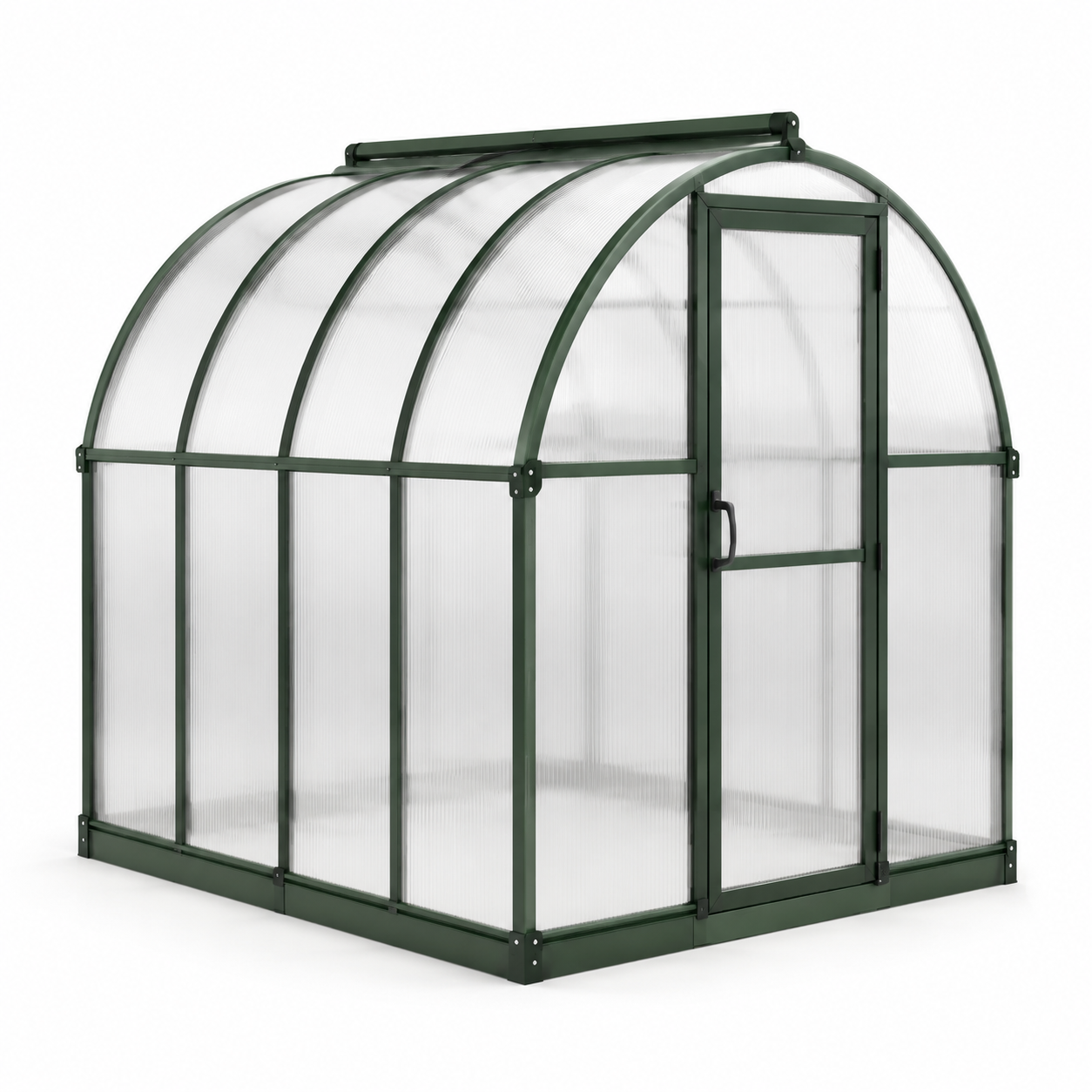 Serre en Aluminium et Polycarbonate 6 mm Vert Structure Arquée