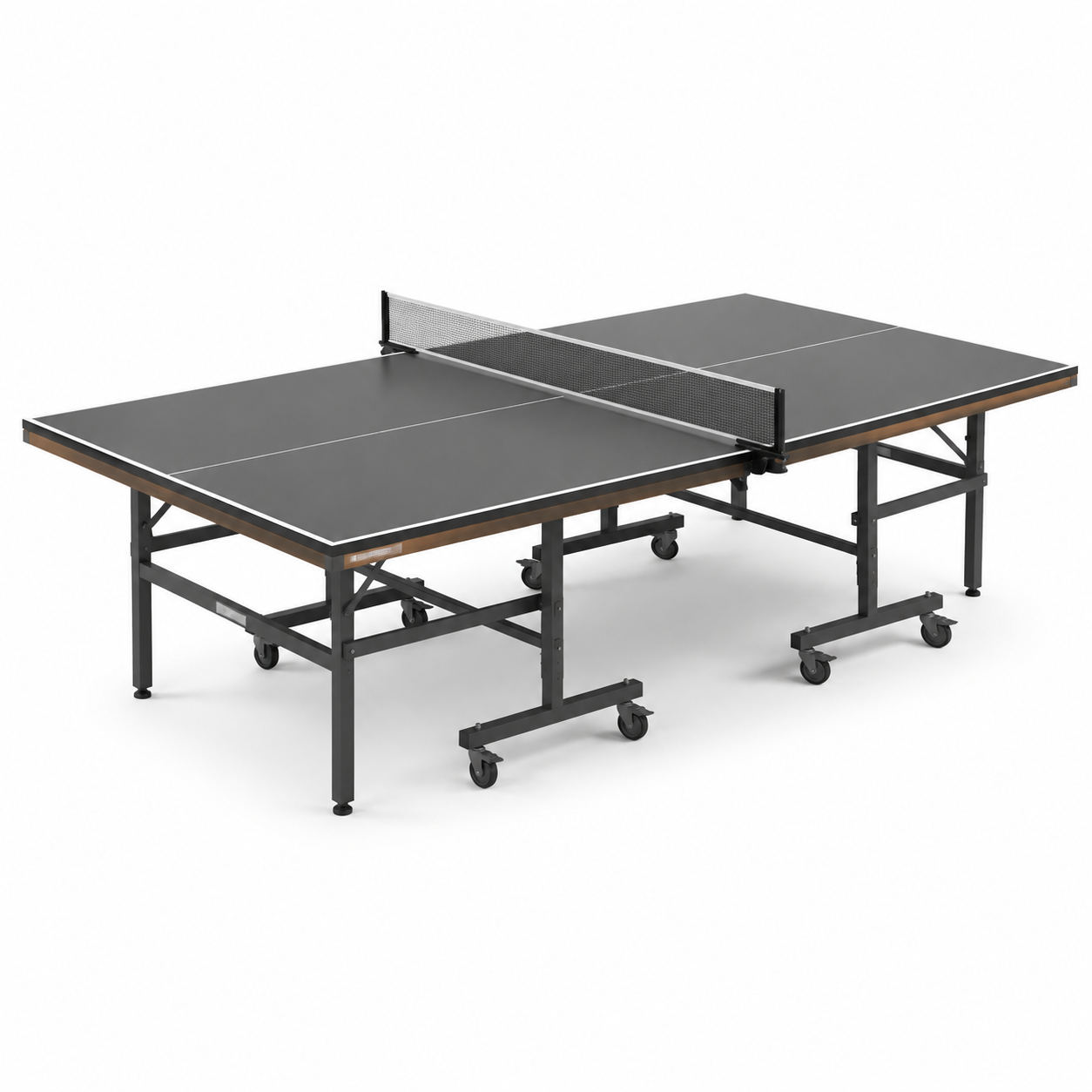 Table de ping-pong pliable en MDF et acier noir