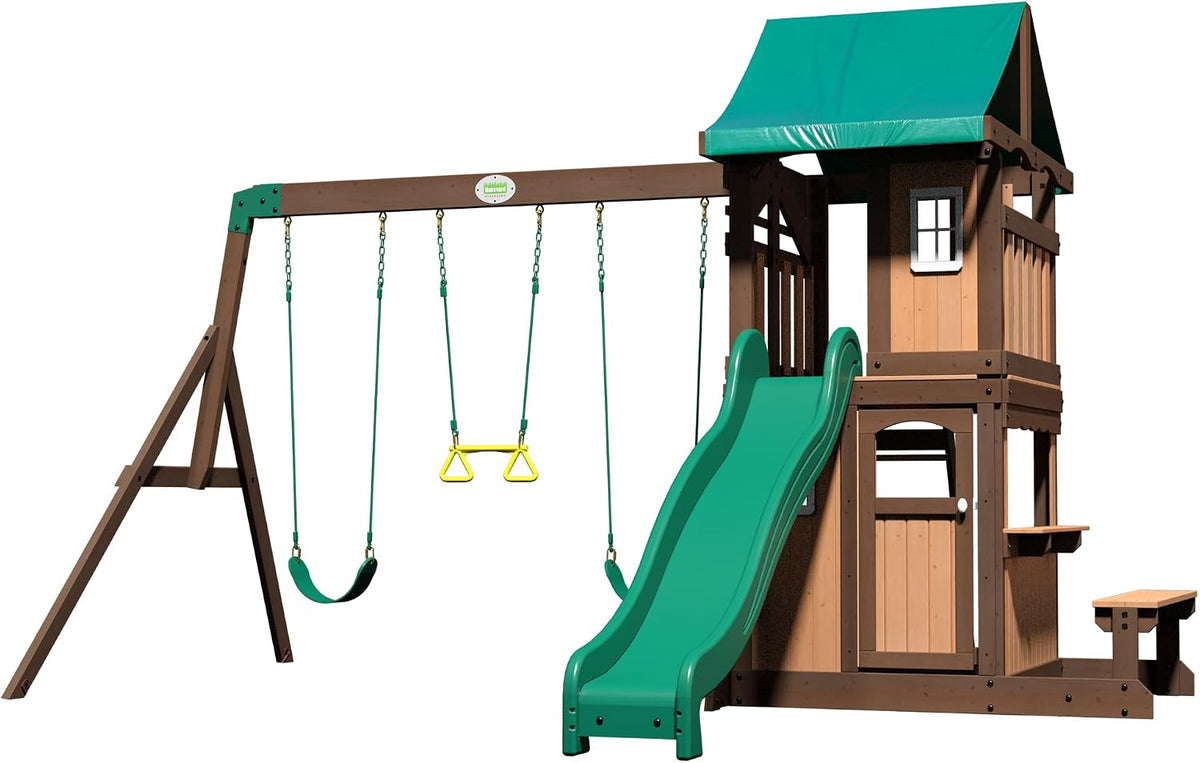 Backyard Discovery Balançoire, Lakewood Aire De Jeux avec Toboggan Vert