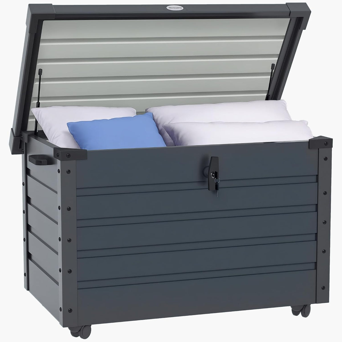 Outsunny Coffre de rangement, 100 × 62 × 65 cm, 295 L, 295L, 100L, 62l, 89L, 51l