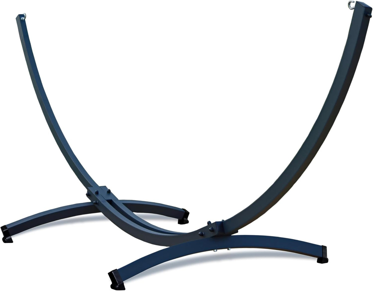 Potenza Hamac, Structure Cintrée sans Soudure, Acier Galvanisé Antirouille, 370cm, Pied de Jardin Extérieur, 350kg, 360cm, Made in EU