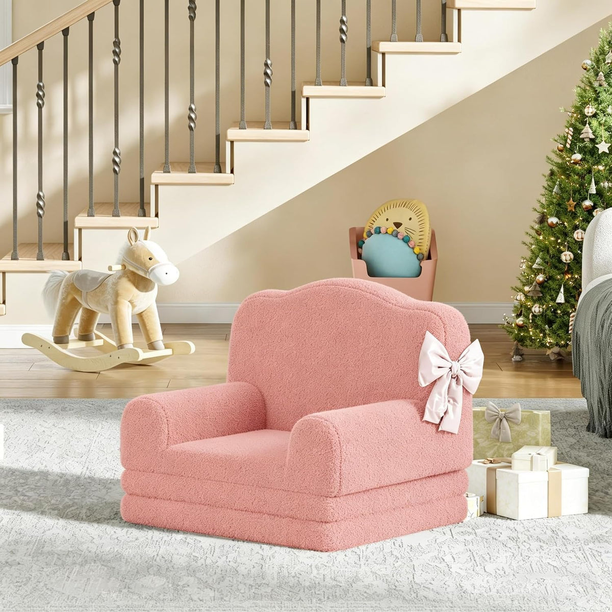 Fauteuil GarveeHome 132x58x5cm, 132 × 58 × 5 cm, Chauffeuse lit Convertible pour Chambre, Canapé lit Enfant Convertible 1 Place