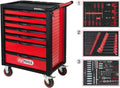 7 tiroirs, 826.7215 RACINGline Servante d'atelier 7 tiroirs, 215 outils, Armoire, KS TOOLS