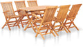 ARKEM Salon de jardin, Mobilier à dîner d'extérieur Pliable 7 pcs Bois Solide de Teck, Mobilier À Dîner De Jardin, Ensemble À Dîner D'Extérieur