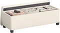 Banc de rangement, 112 × 42 × 40 cm, HOMCOM, 84 L, 84L, 112l