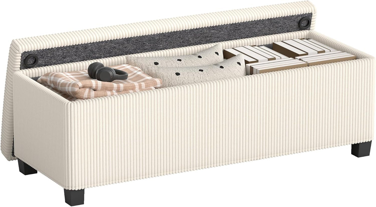 Banc de rangement, 112 × 42 × 40 cm, HOMCOM, 84 L, 84L, 112l