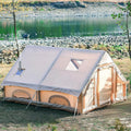 Schleuder Tente instantanées, Tente Gonflable pour 2 à 8 Personnes, 3500 mm, Tente Camping Gonflable avec Sortie de Cheminée et Pompe à Air