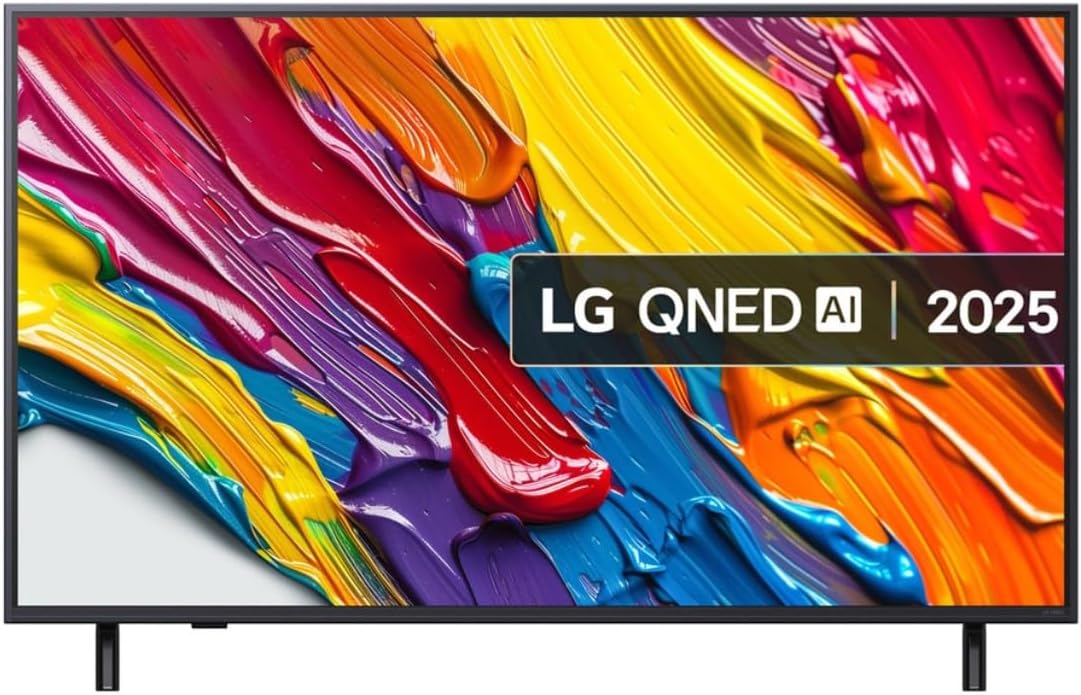 Téléviseur LG 50QNED82A6B, télécommande, WebOS 25, éclairage LED