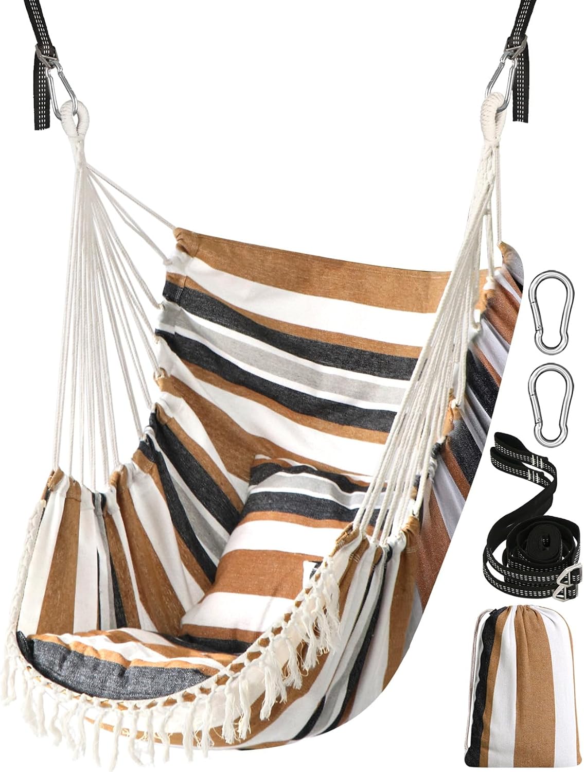 Chihee Siège suspendu, Sièges Suspendus Chaise suspendue Hamac 2 oreillers Inclus, portable