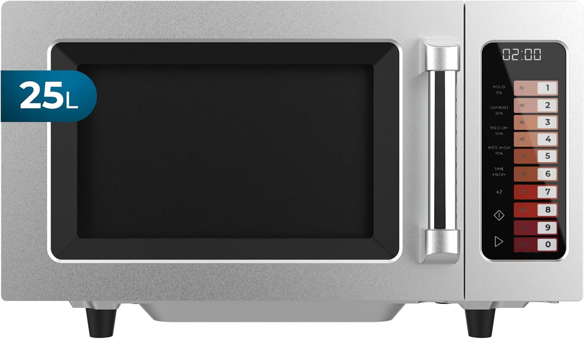 Cecotec Four micro-ondes, 1000 W, Micro-ondes sans Plateau Professionnel, 25 L, 5 niveaux, 25L, FlatPro 2500 tactile, minuterie