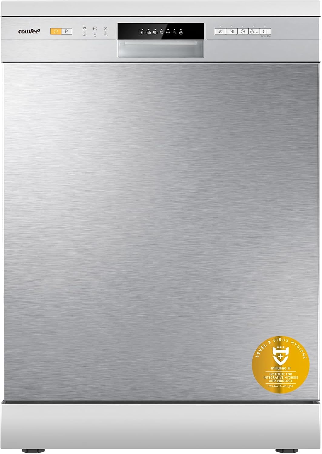 Comfee CDWPF1201PS Lave-vaisselle, 60 cm, verre, 845 mm, 598 mm, 600 mm, 300 mm, 12 Couverts, 72 °C, pose libre