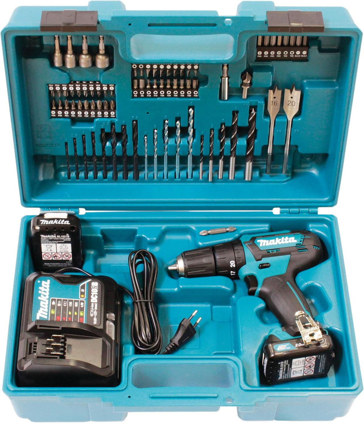 Makita HP333DSAX1 Perceuse-visseuse, 12 V, réglable, 2 Ah