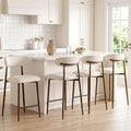 Ckaff Tabouret, réglable, verre, 2, 8 cm, Chaise Bar Cuisine Haute 63.5cm, Beige