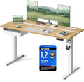 VASAGLE Poste de travail informatiques, réglable, 60 × 140 cm, Bureau Électrique Réglable en Hauteur, 22, 7 × 32, 5 × 4, 0 cm, 120 cm, 50 dB, 15 mm