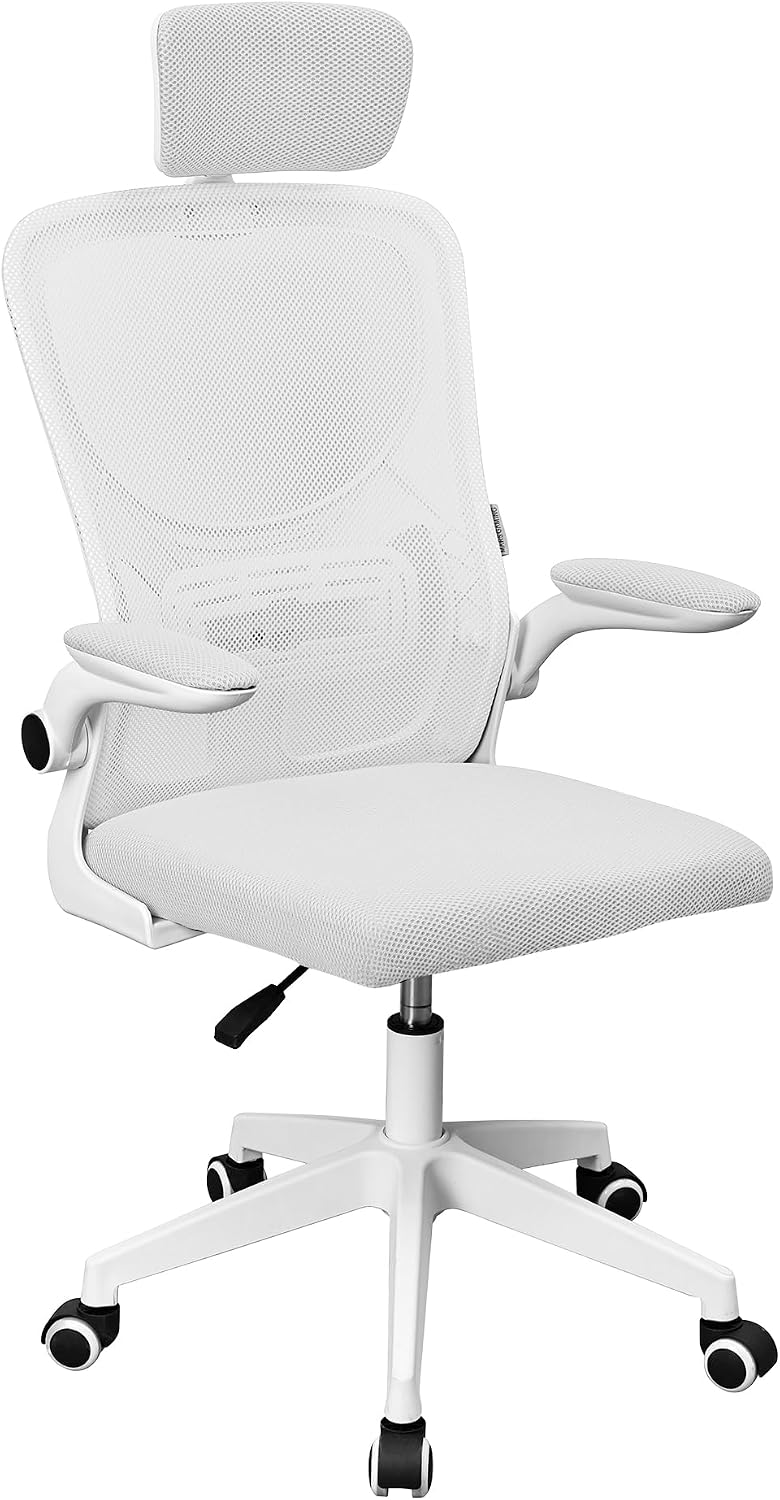 Chaise, Hauteur Réglable Entre 115 et 125 cm, Mars Gaming, pliable, Blanc, MGC-ERGOPLUS, Support Lombaire Dynamique, Maille Respirante