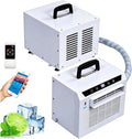 QYOEGSQ Climatiseur portable, 3 000 BTU, 130 m3/h, minuterie de 12h et débit d'air de 130 m3/h, commande tactile