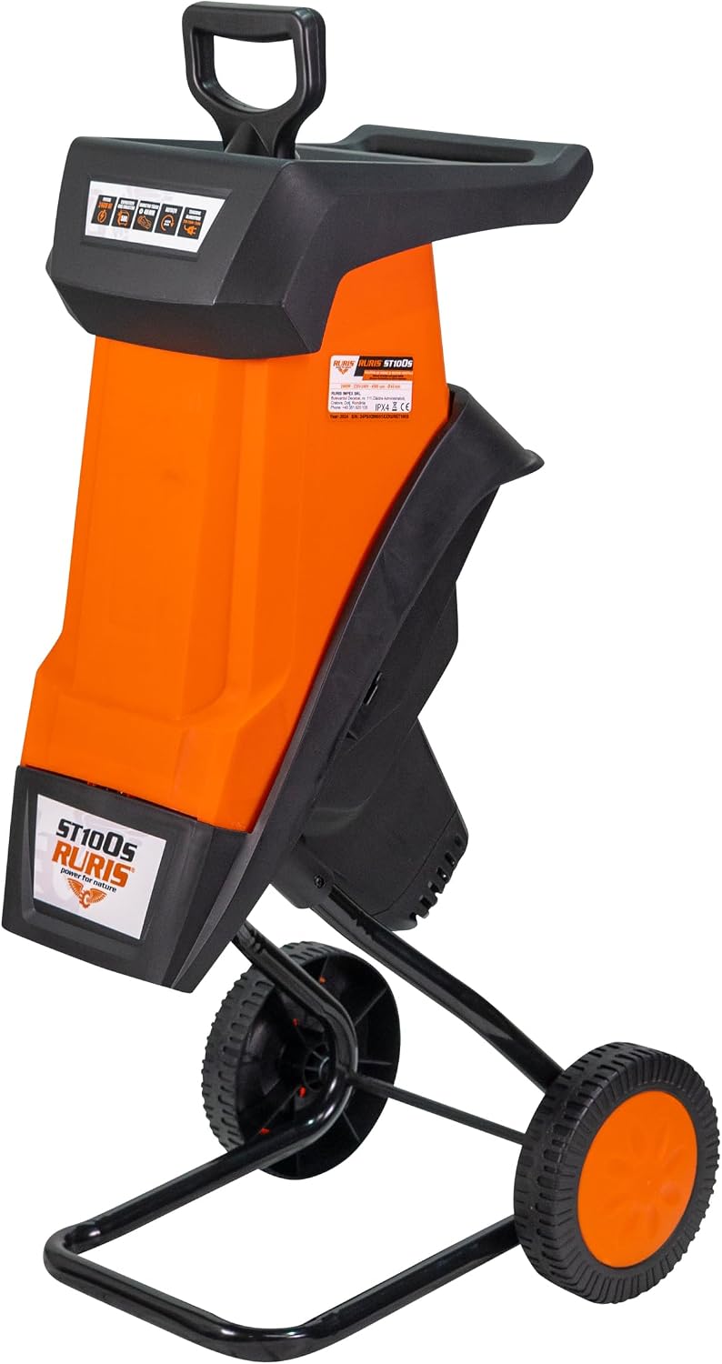4 500 tr/min, avec Un Sac de 50L, 40 mm, 50 L, ST100s, 40mm, Branches Diamètre 40mm, Orange, Broyeur, RURIS POWER FOR NATURE