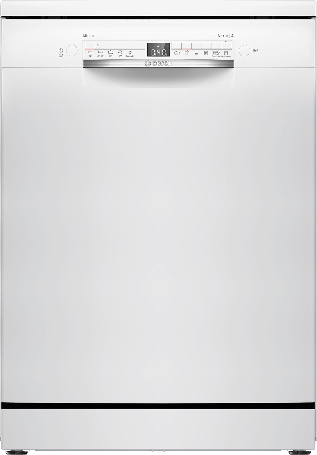 Lave-vaisselle Bosch SMS2HTW02E, réglable, 60 cm, 6 programmes, Série 2, Blanc, pose libre