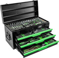 Ensemble d'outils JBM, 54261 REFIAL BOÎTE EN MÉTAL AVEC OUTILS 143 PIÈCES SATINÉES, 570 × 275 × 325 mm, 14 mm, 32 mm, 22 mm, 6, 35 mm, 150L