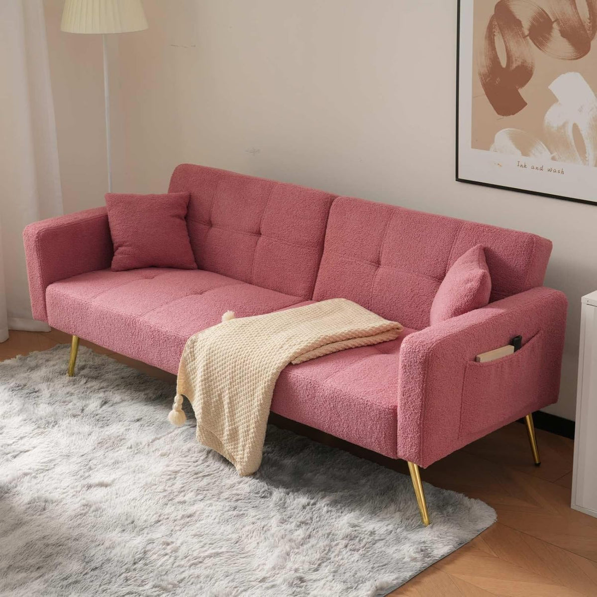 Canapé, télécommande, KOMHTOM, réglable, Rose