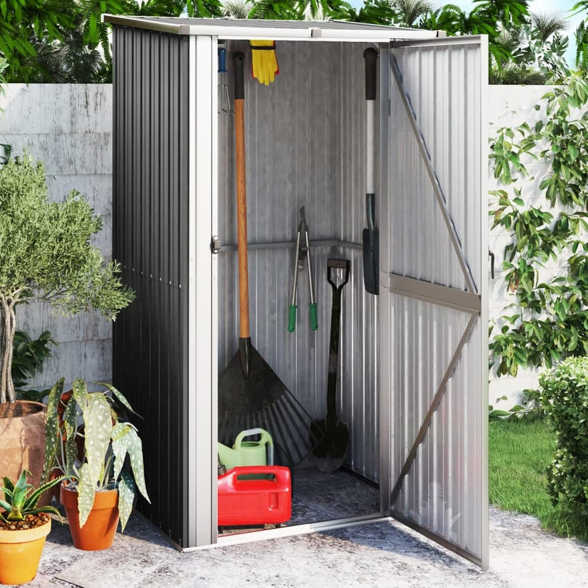 Iiaky Abri de jardin, Abris De Jardin, 118, 5 × 97 × 209, 5 cm, 70, 5 × 190 cm