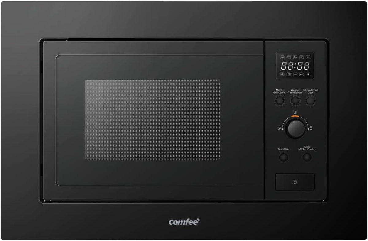 Four micro-ondes, 8 niveaux, ' CBMAG820BJL-BK Micro-ondes encastrable 20 litres avec gril, acier inoxydable, Comfee, 800 W, 1000 W, 595 mm