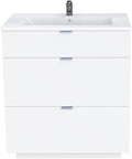 Meuble-lavabos, Meuble sous-vasque MARBELLA 80 cm + 3 tiroirs / Blanc, Le Quai des affaires