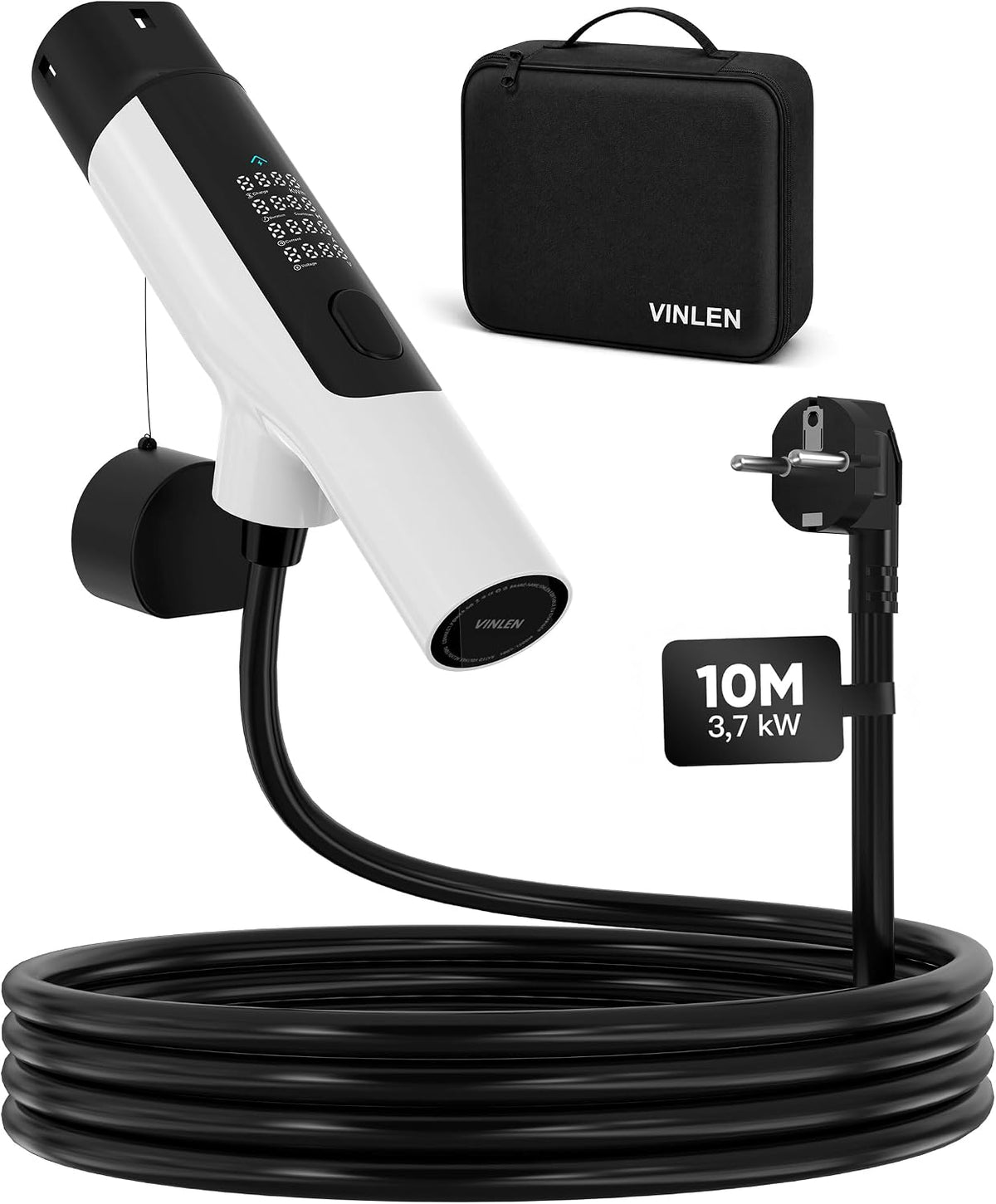 Accessoire de station de charge, Chargeur Voiture Électrique Type 2 3, 7kW IP65, Compatible avec 5E-Tech, 230 V, VINLEN, IP65 5E-Tech, 3, 7 kW, 30 °C