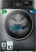 Cecotec Lave-linge, 8 Kg, éclairage LED, 1400 tr/min, 16 programmes, moteur Inverter, fonction vapeur