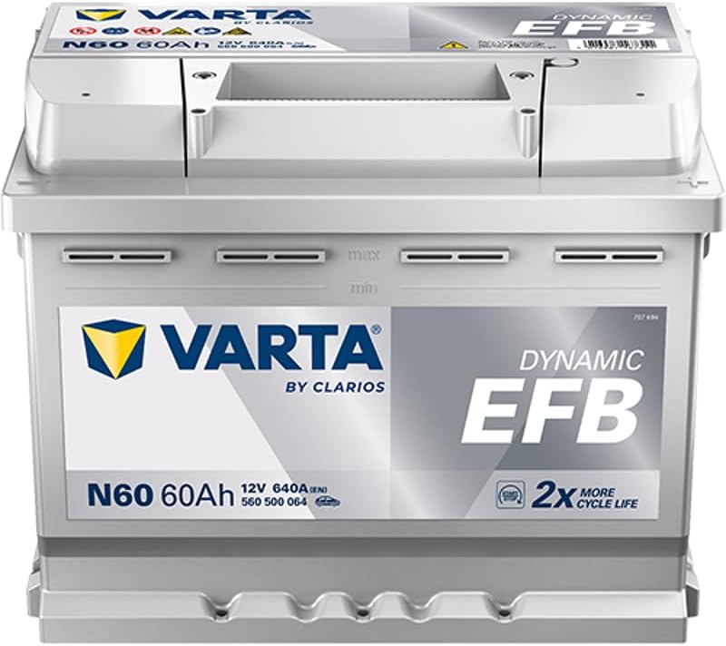 Varta Batterie de voiture, 60 Ah, 640A, 60Ah