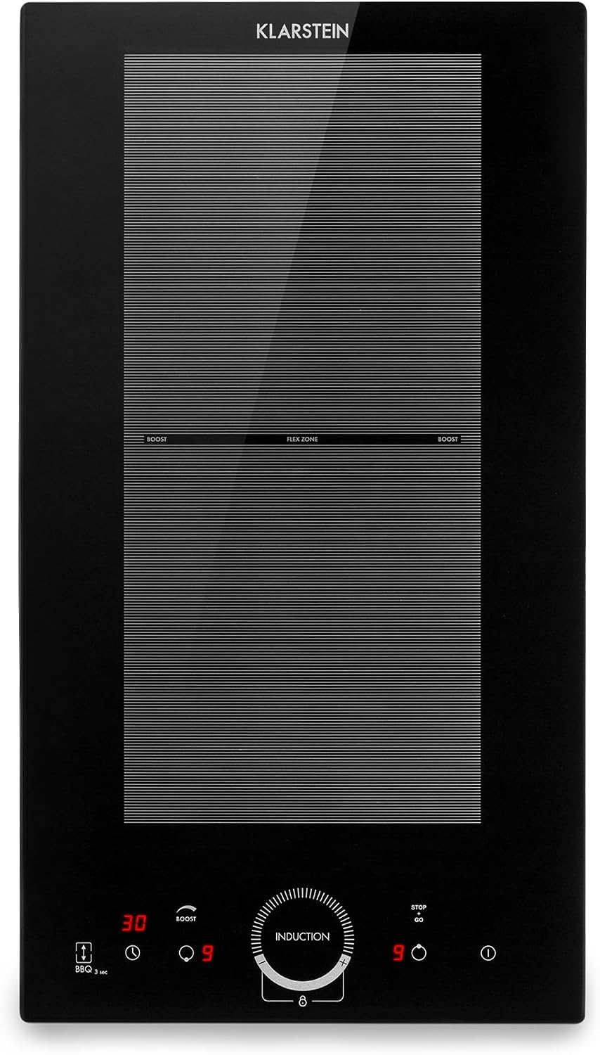 KLARSTEIN Plaque de cuisson, 3500W, Rechaud Electrique pour la Cuisine, 2 zones, Plaque Induction 3500W, Encastrées 2 Feux