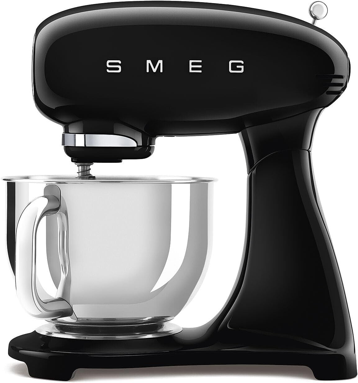 Smeg Batteur sur socle, 1000 W, acier inoxydable, 4, 8 L, 10 vitesses, Robot pâtissier 4.8l 1000w noir SMF05BLEU