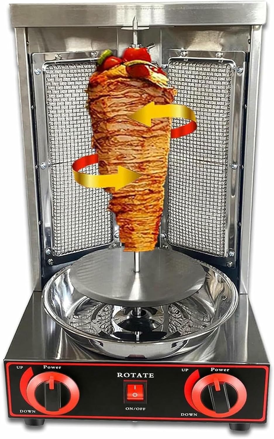 Barbecue, acier inoxydable, four rotatif en acier inoxydable pour cuisine commerciale et domestique, 300 °C, Machine à kebab