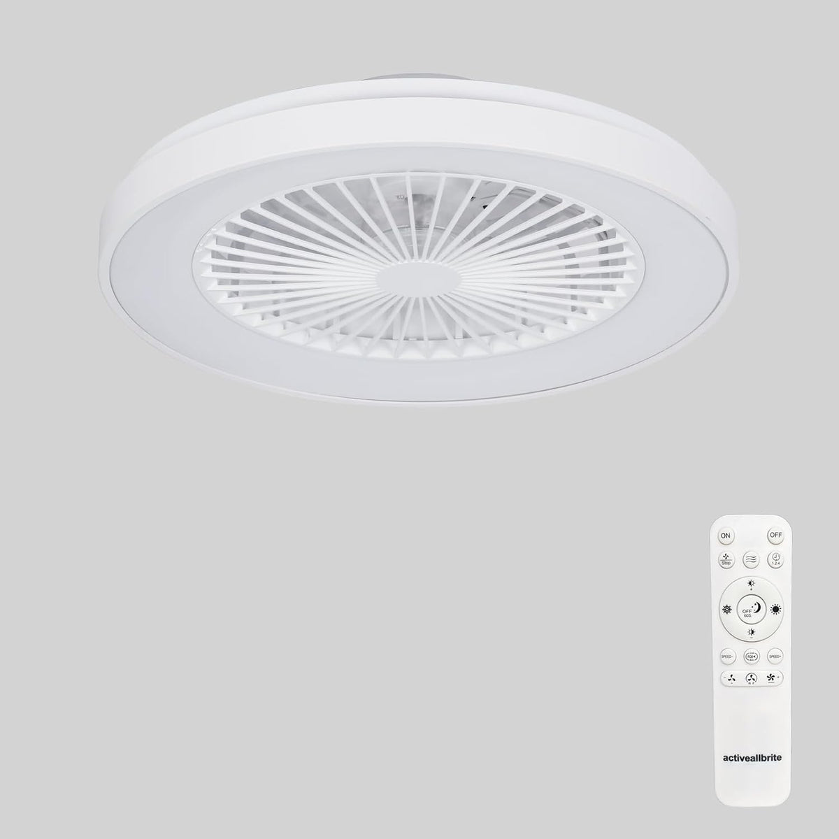 zenlavia 3800LM 3000-6000K Ventilateur de plafond, 6 Vitesses, télécommande, 48 × 13 cm, 30 dB, 6 niveaux, avec Télécommande, 48, 5cm