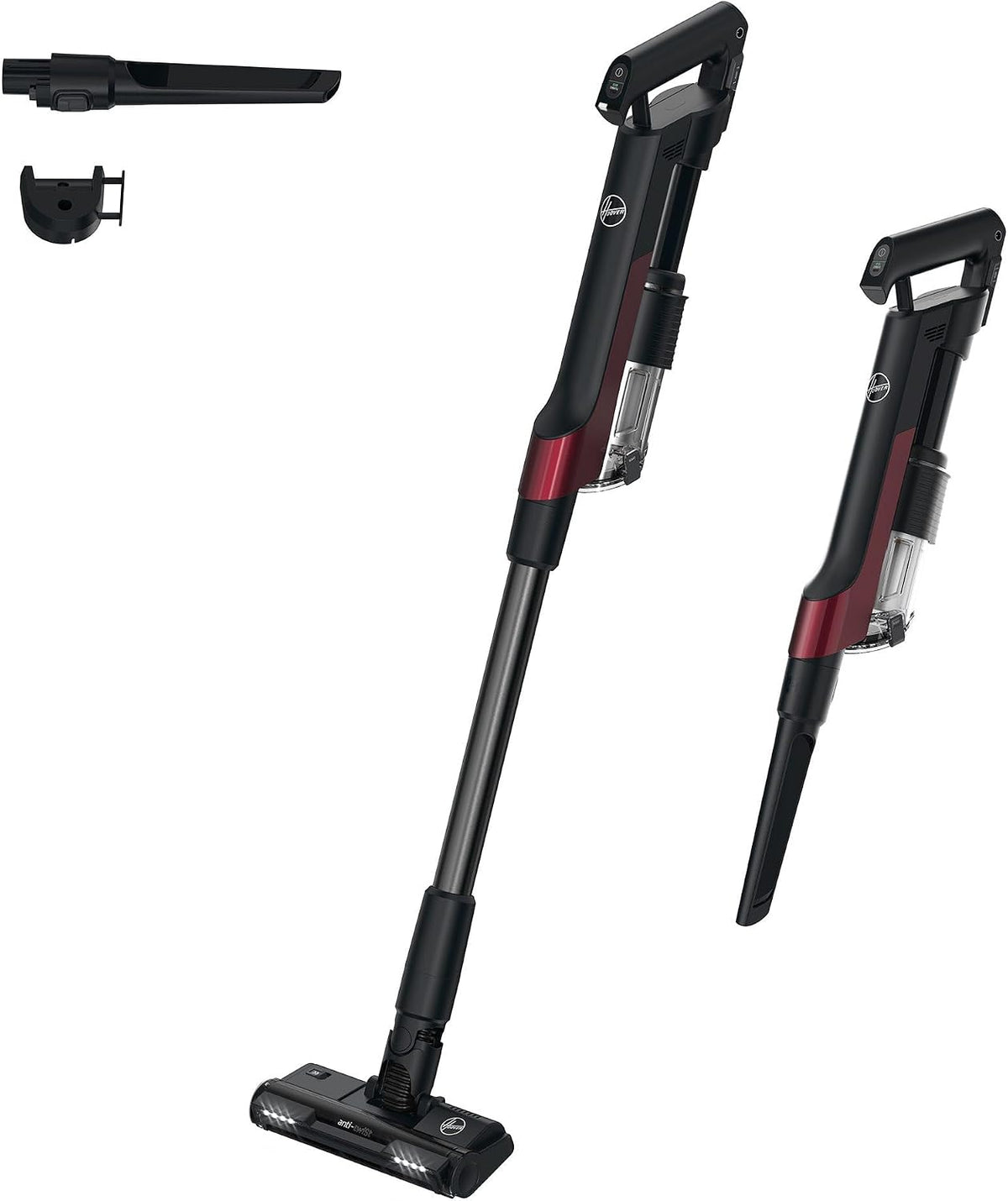 Hoover HF201H Aspirateur, 3 NIVEAUX, éclairage LED, Ultraléger & Puissant Turbo Mode, Technologie Ultra Compact x3, Autonomie 40 Min