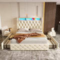 Cadre de lit, 215 × 143, 5 × 120 cm, télécommande, Lit Coffre Design Moderne pour Rangement Efficace et Décoration Chic de Chambre, SHUGUANG