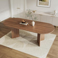 Table Merax, 200 × 90 × 75 cm, Couleur Bois foncé, réglable, pour la Famille et Les Grands Groupes, 18 mm, 18mm, Coins arrondis, MDF