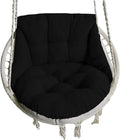Chaise WIQUYBML, 70 × 65 × 50 cm, Coussin Rond en macramé marocain pour Fauteuil hamac, 10 cm, idéal pour Lire ou se détendre