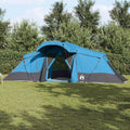Tente instantanées, Tente familiale avec fenêtre en dôme bleu pour 4 personnes, 335 × 721 × 212 cm, Gecheer, pliable, imperméable, tente de plage