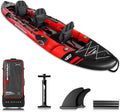Skinhawk Bateaux pneumatique, Kayak pour 3 personnes, 480 × 96 cm, Kit de kayak rouge exclusif 480, Bateau pneumatique, Canoë