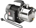 WilTec Lit, avec Câble de 2 m, acier inoxydable, 360 × 225 × 245 mm, JET110S Pompe à eau domestique portable et de jardin, 1100 W, 4600 L