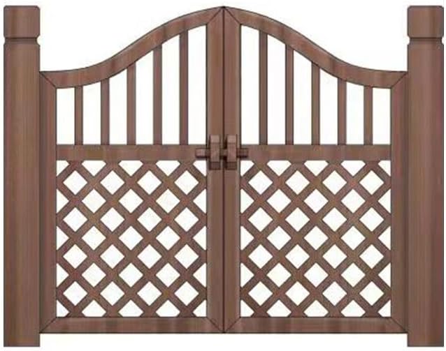 Clôture décoratives, Porte décorative carbonisée pour Patio et terrasse, 31, 5' x 47, 2', pose libre, Cloison Vintage autoportante